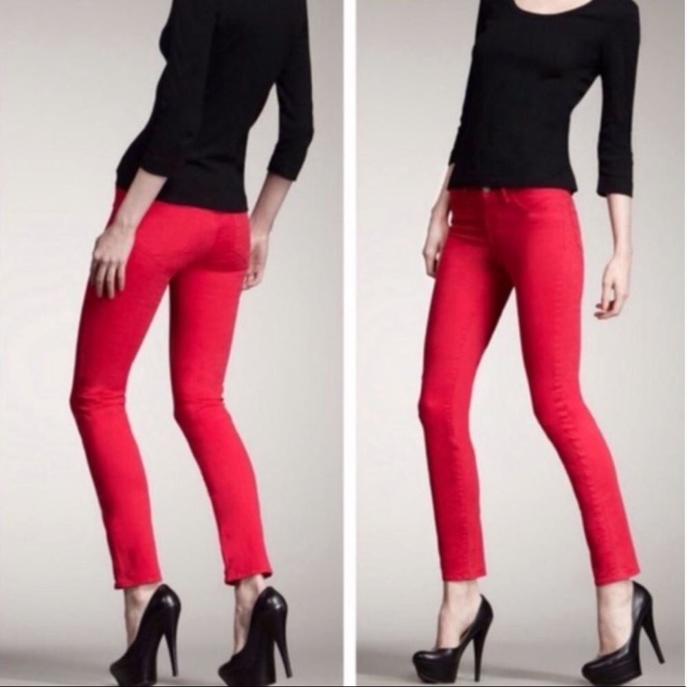 J Brand Skinny Leg Jeans in Shock Pink